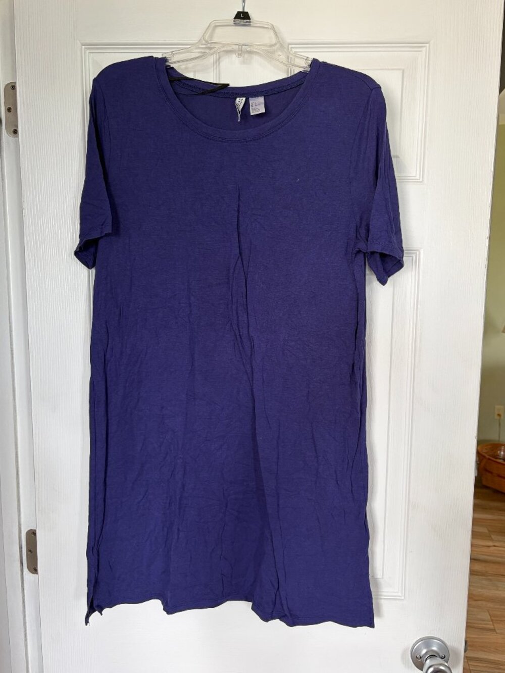 Ladies Divided H&M Basic purplish blue shirt dress size medium